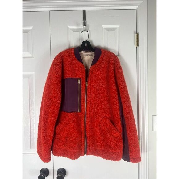 We The Free Womens Rivington Sherpa Full Zip Bomber Jacket Size Small - Picture 1 of 4